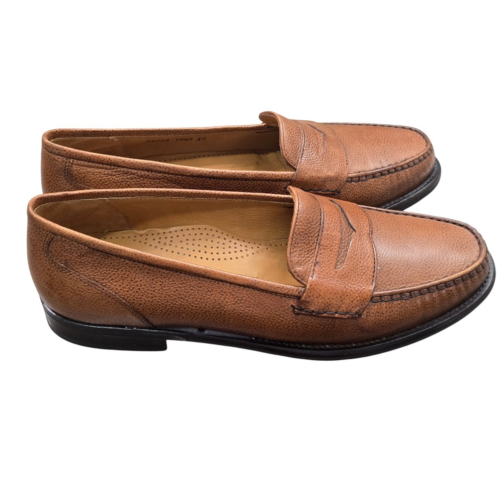 Cole Haan Men's Penny Loafers Tan Pebbled Leather Memory Flex Comfort 10.5M